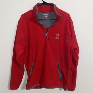Antigua Los Angeles Angels MLB Quarter Zip Pullover - Jacket - Medium